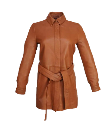 Belted Brown Leather Jackets