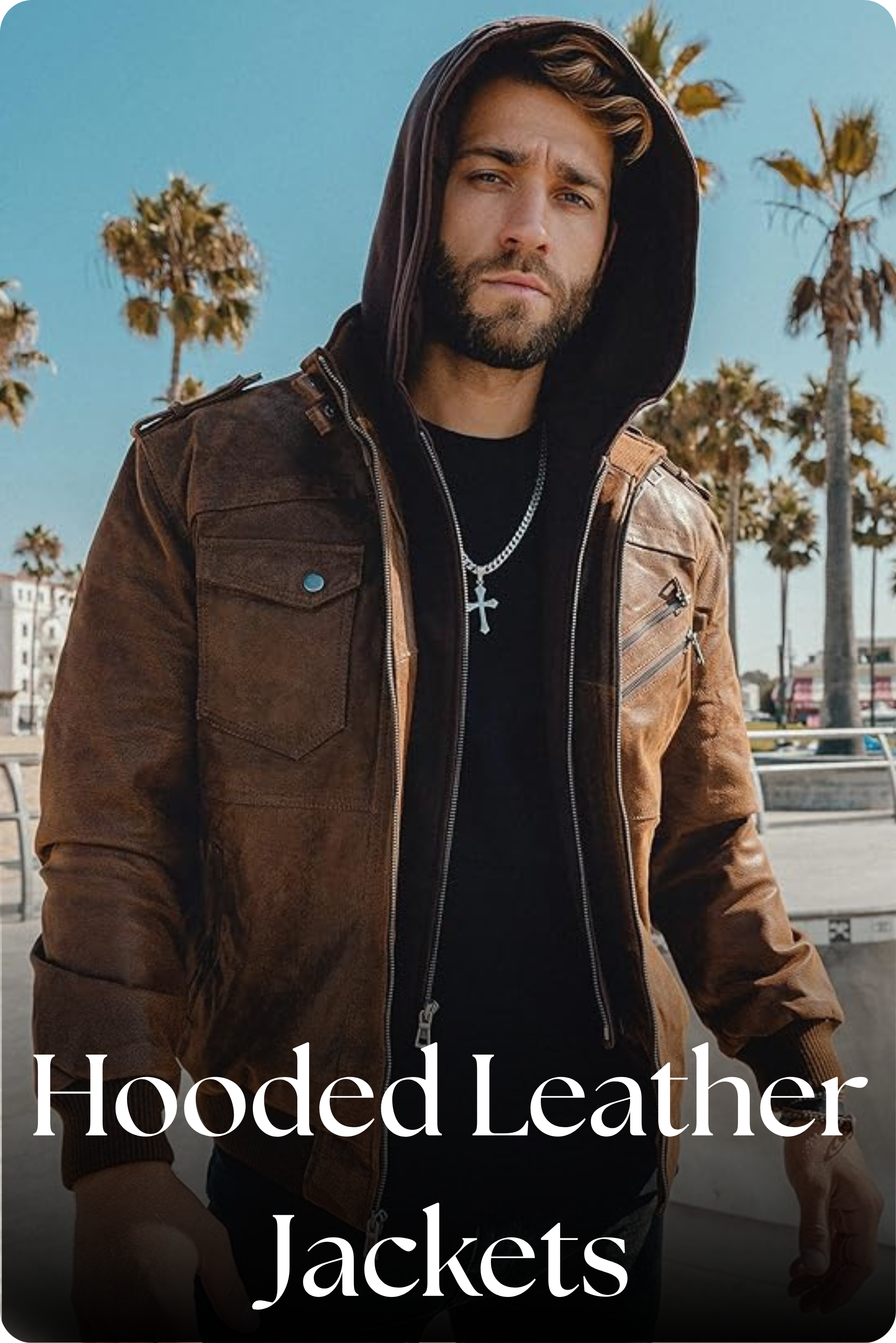 Hooded Leather Jackets