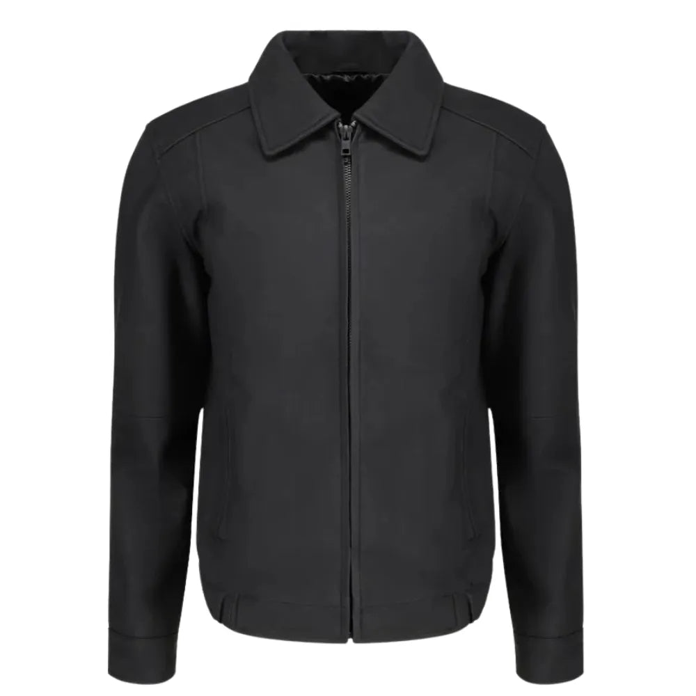 Blaze matte black classic leather jacket