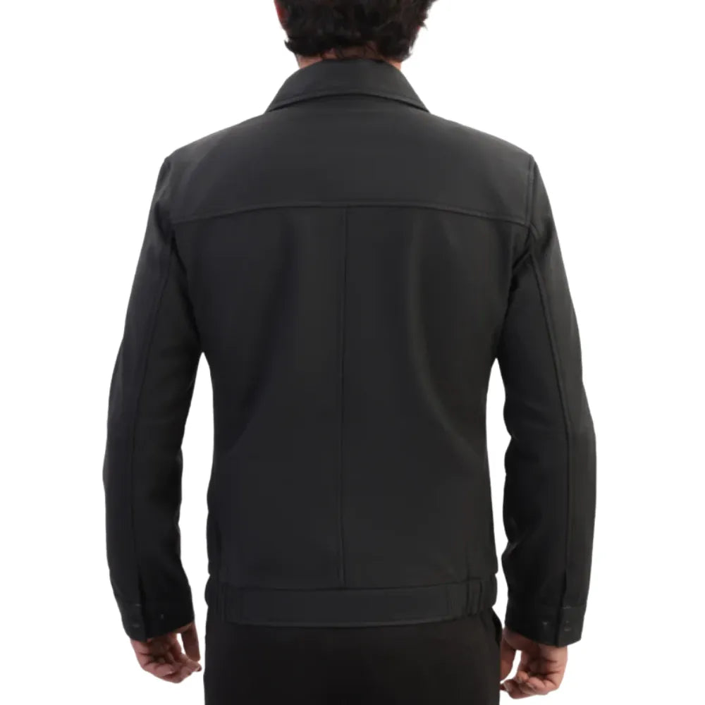 Blaze matte black classic leather jacket