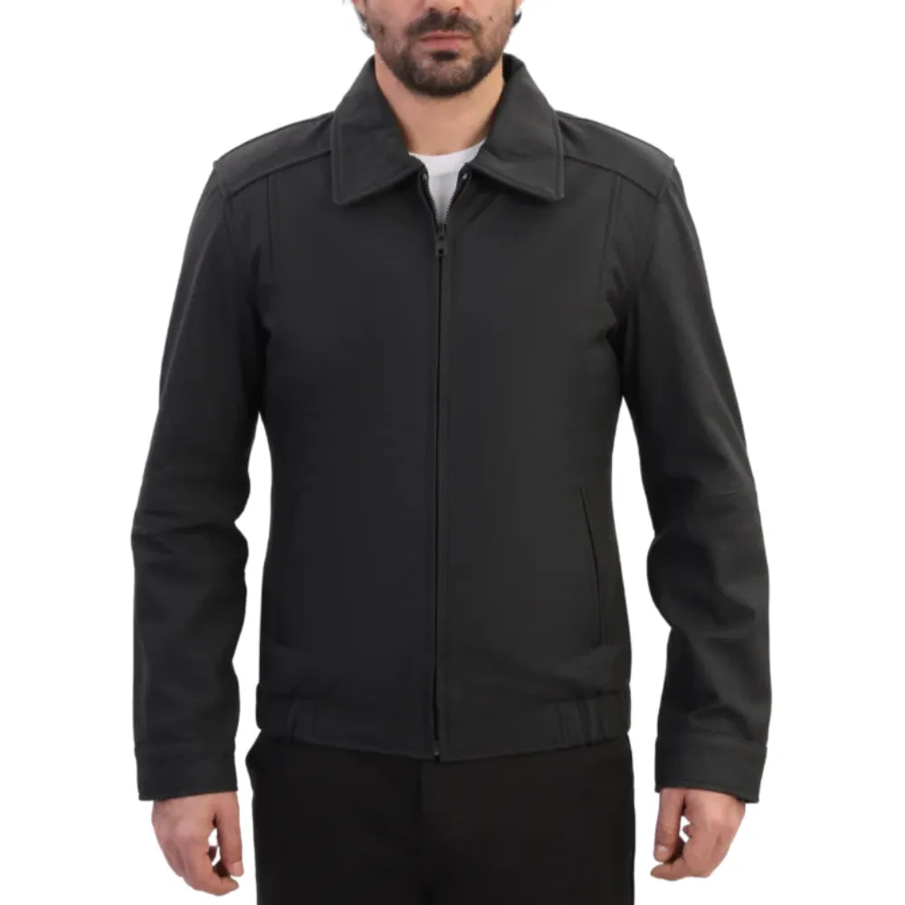Blaze matte black classic leather jacket
