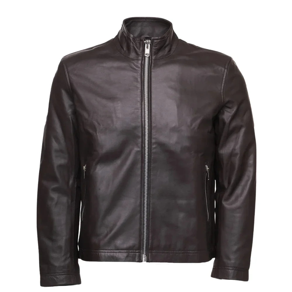 Henry Mateo Dark Brown leather jacket