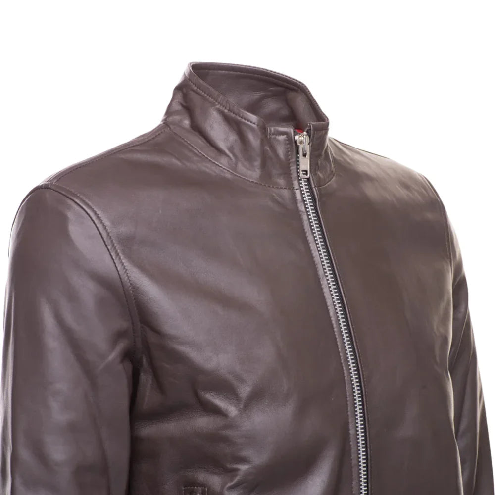 Henry Mateo Dark Brown leather jacket