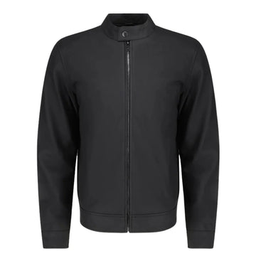 Tory matte black cafe racer jacket